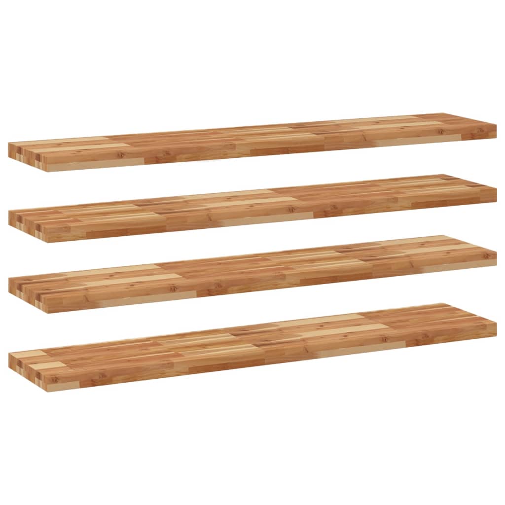 Floating Shelves Oil Finished Height 4 cm Depth 30 cm 4 pcs 120 cm