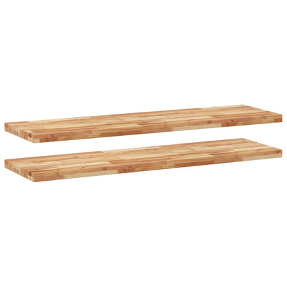 vidaXL Floating Shelves 2 pcs 140x40x4 cm Oil Finished Solid Wood Acacia 2