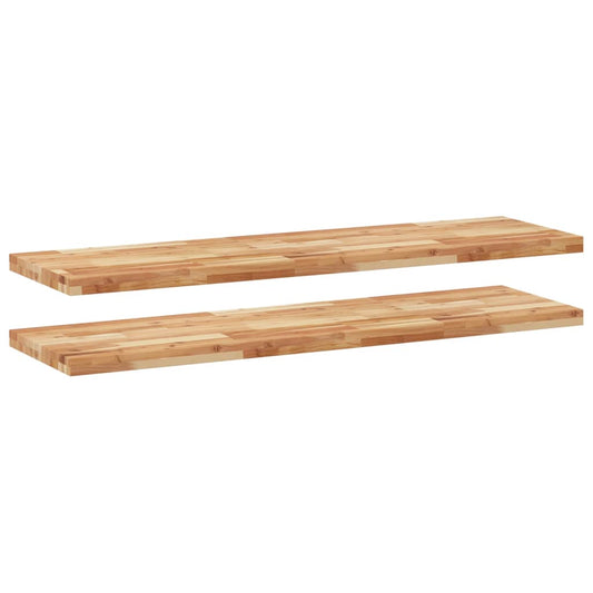 vidaXL Floating Shelves 2 pcs 140x40x4 cm Oil Finished Solid Wood Acacia 2