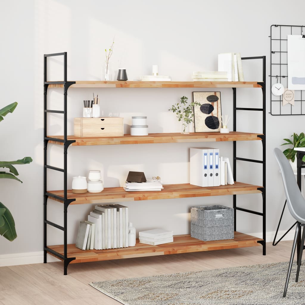vidaXL Floating Shelves 2 pcs 140x40x4 cm Oil Finished Solid Wood Acacia 1
