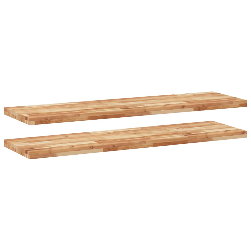 vidaXL Floating Shelves 2 pcs 160x40x4 cm Oil Finished Solid Wood Acacia 2