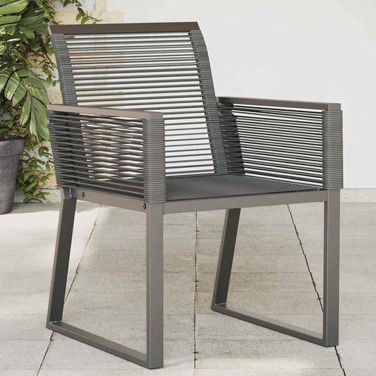 Garden Chairs Black Poly Rattan 2