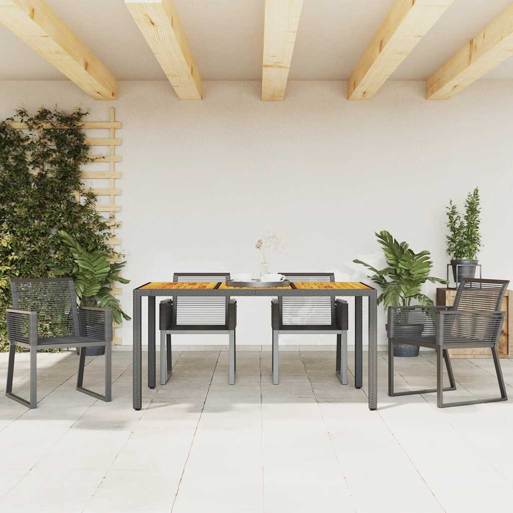 vidaXL Garden Chairs 4 pcs Black Poly Rattan 3