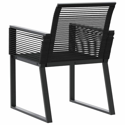 Garden Chairs Black Poly Rattan 4