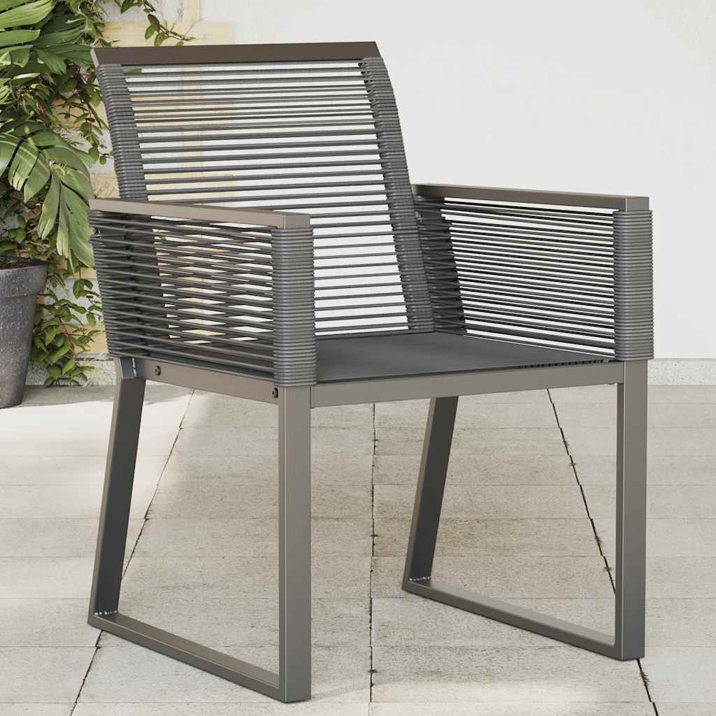 vidaXL Garden Chairs 4 pcs Black Poly Rattan 1