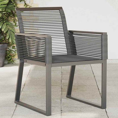 vidaXL Garden Chairs 4 pcs Black Poly Rattan 1