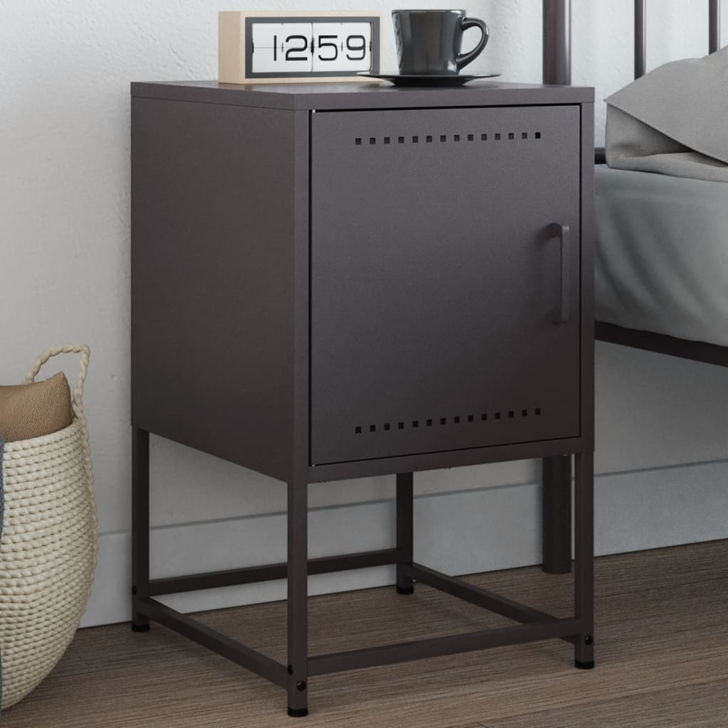 Bedside Cabinet 36x39x60,5 cm Steel Black 1