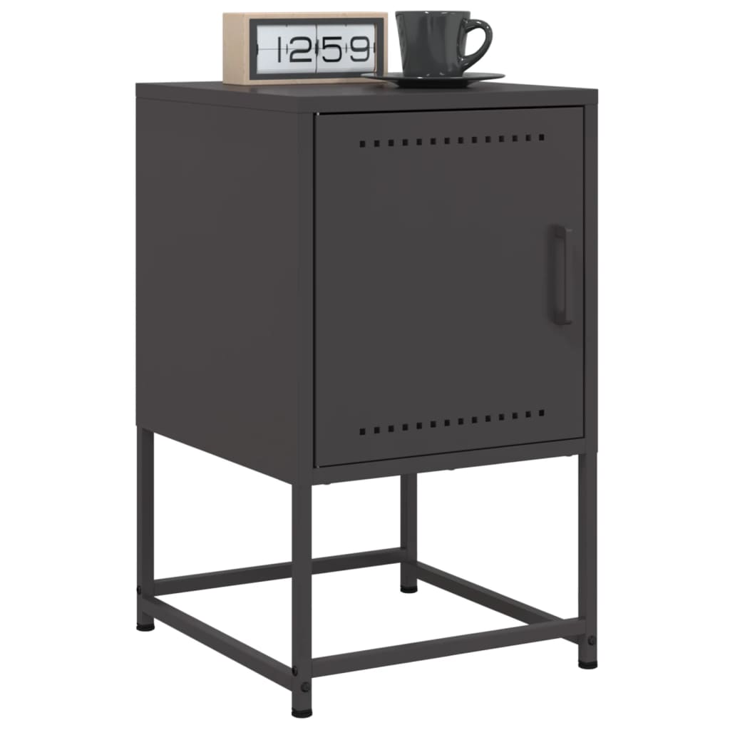 Bedside Cabinet 36x39x60,5 cm Steel Black 2