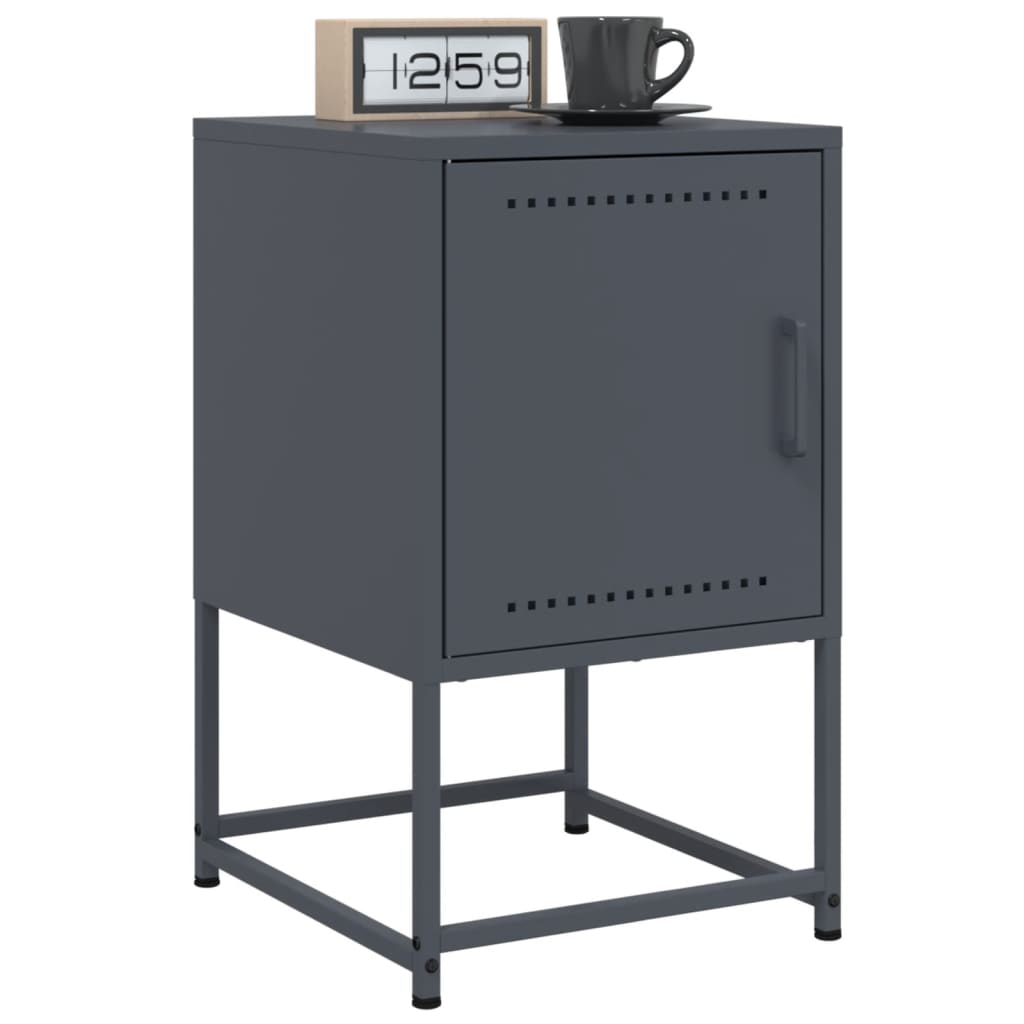 Bedside Cabinet 36x39x60,5 cm Steel Anthracite 2