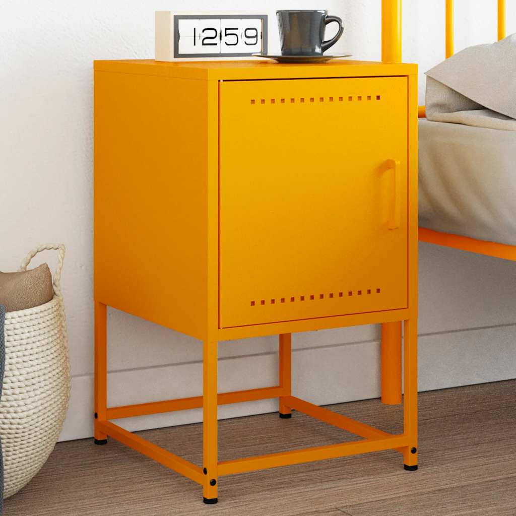 Bedside Cabinet 36x39x60,5 cm Steel Yellow 1