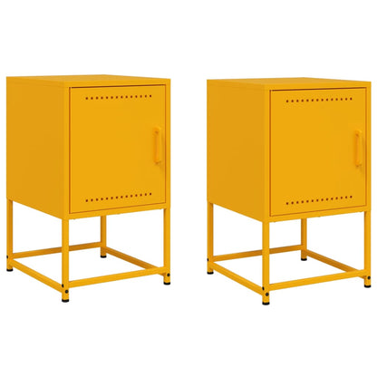 Bedside Cabinet 36x39x60,5 cm Steel Yellow 2