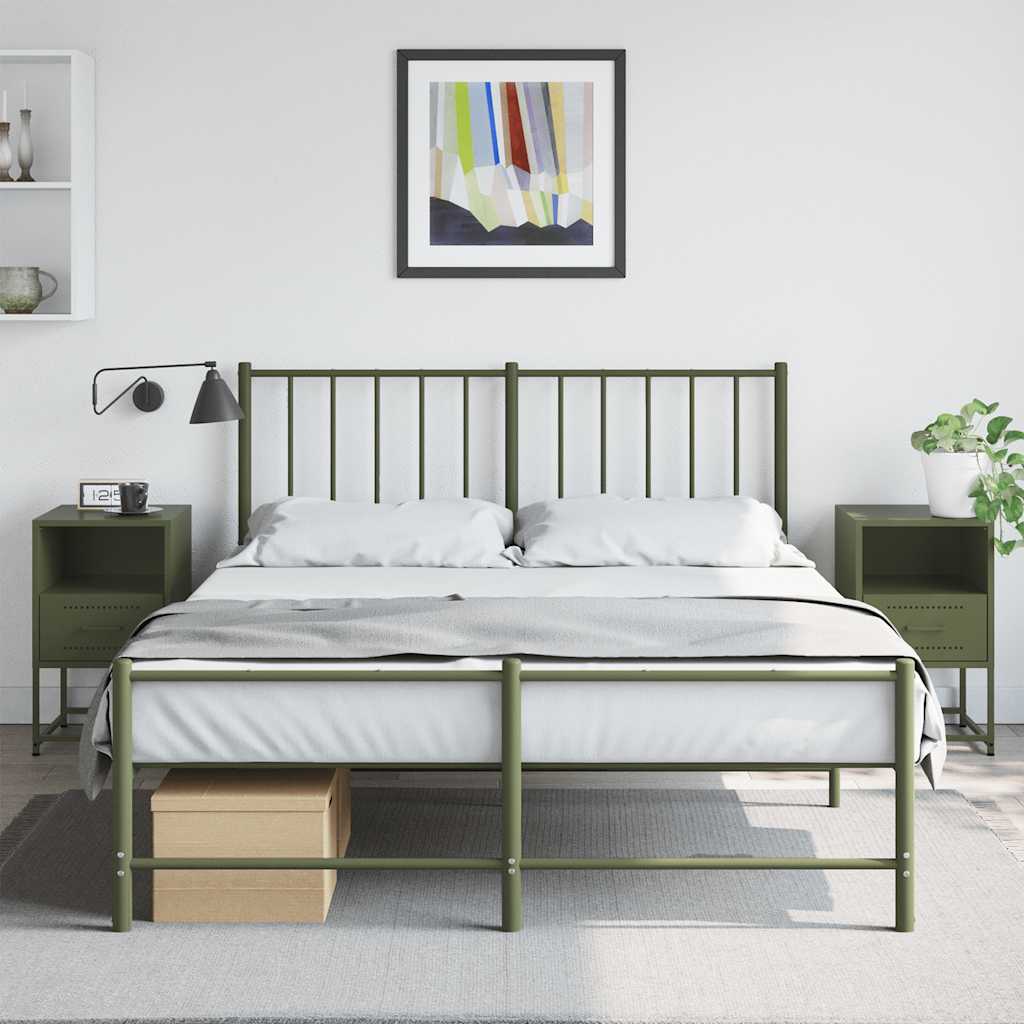Bedside Cabinet 36x39x60,5 cm Steel Green 2
