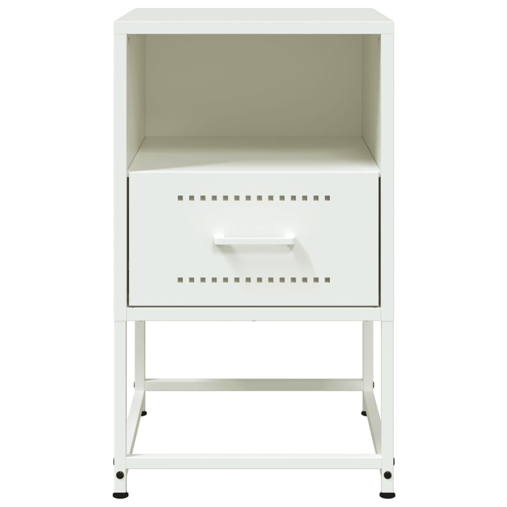 Bedside Cabinet 36x39x60,5 cm Steel White 2