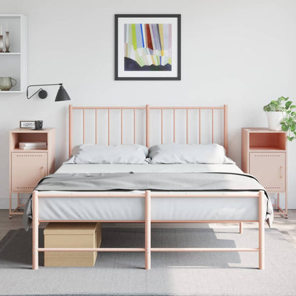 Bedside Cabinet 36x39x78 cm Steel Pink 2