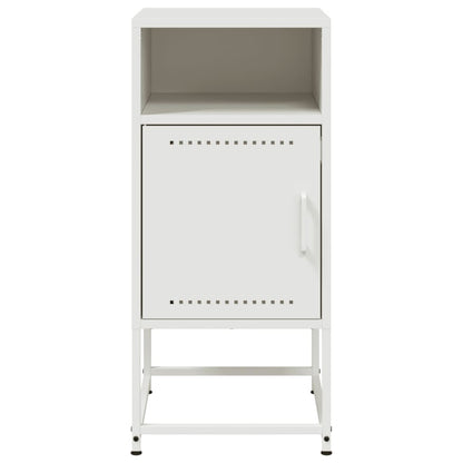 Bedside Cabinet 36x39x78 cm Steel White 2