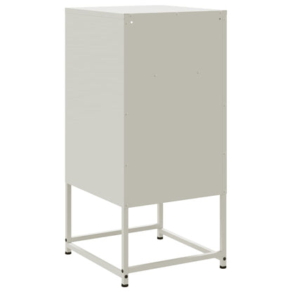 Bedside Cabinet 36x39x78 cm Steel White 2