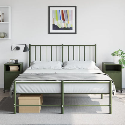Bedside Cabinets 36x39x59 cm Steel Green