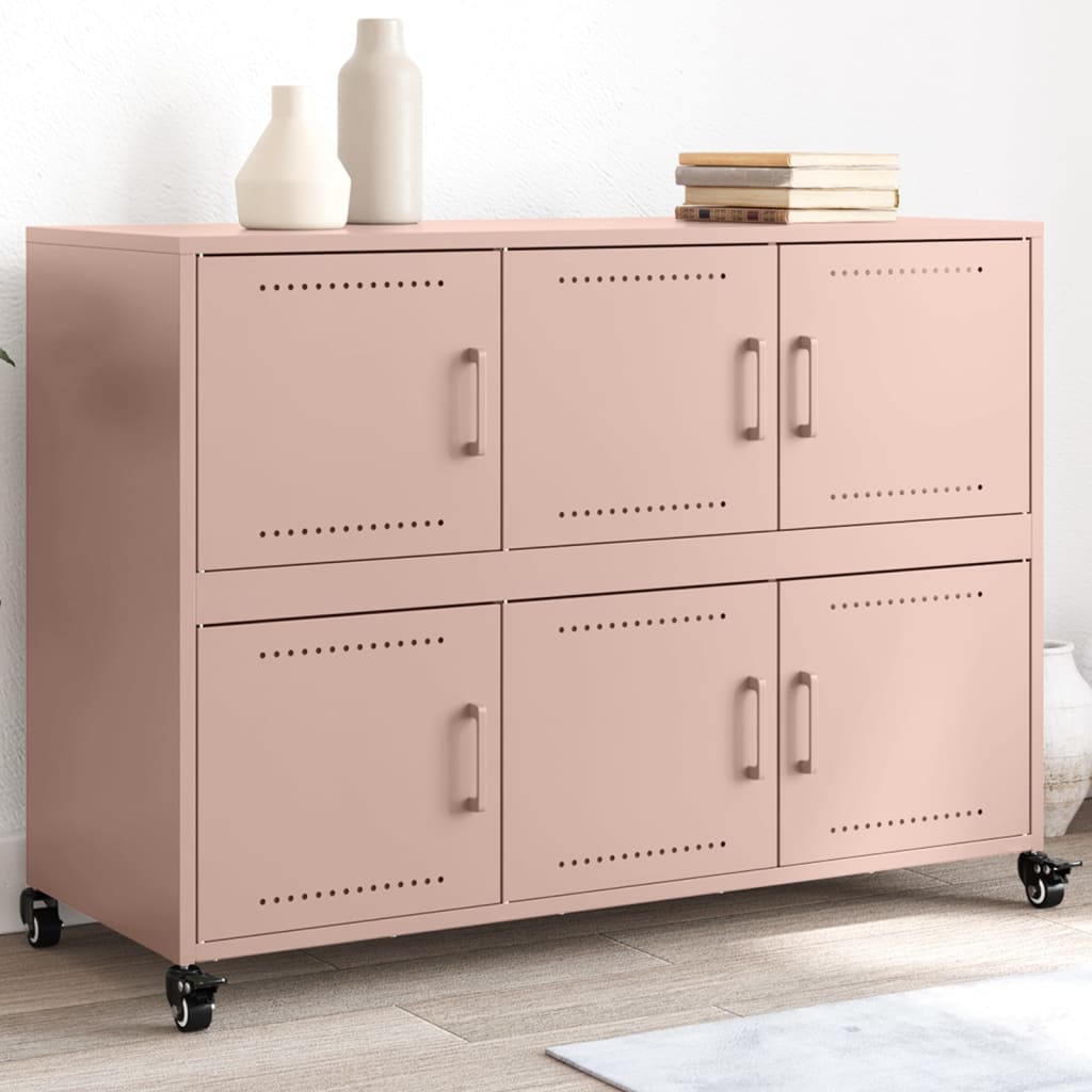 Sideboard 100,5x39x72 cm Steel Pink