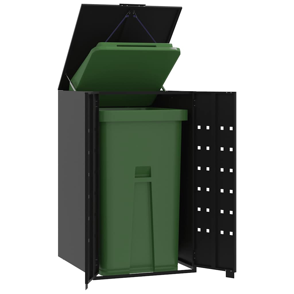 vidaXL Wheelie Bin Storage for Bins 138x79x117 cm Steel Gas Lift-up Lid