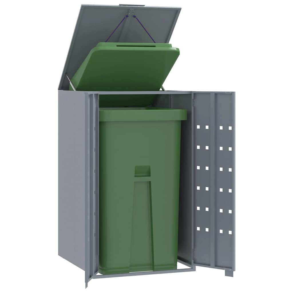 vidaXL Wheelie Bin Storage for Bins 138x79x117 cm Steel Gas Lift-up Lid