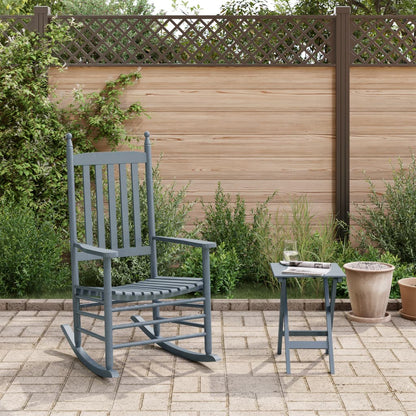 vidaXL Rocking Chair with Foldable Table Solid Wood Poplar