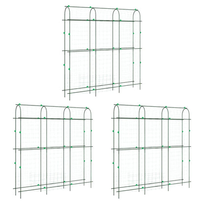 vidaXL Garden Trellises for Climbing Plants 3 pcs U-Shape Steel 2