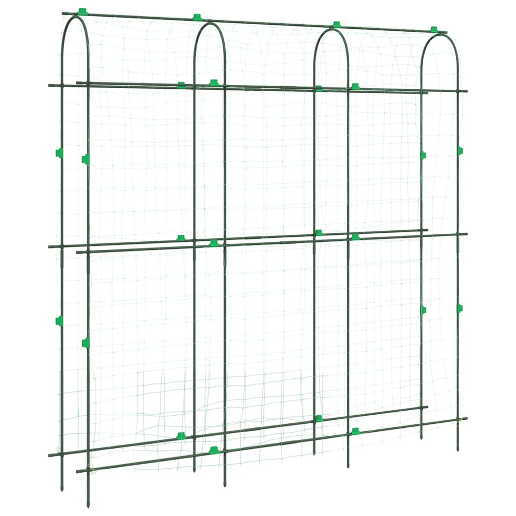 vidaXL Garden Trellises for Climbing Plants 3 pcs U-Shape Steel 4
