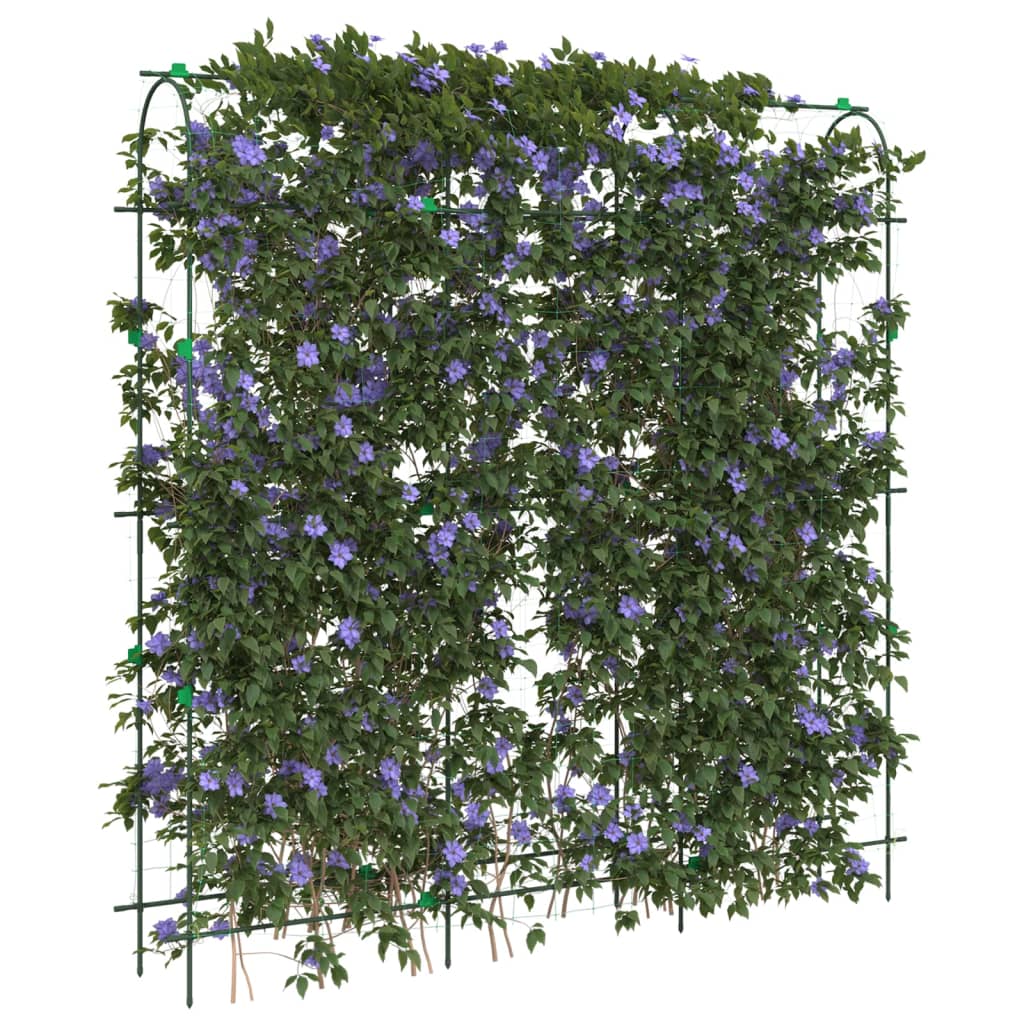 vidaXL Garden Trellises for Climbing Plants 3 pcs U-Shape Steel 1