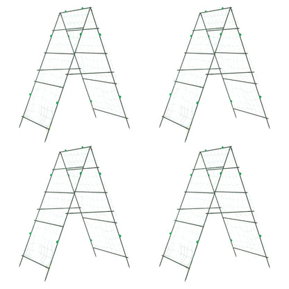 vidaXL Garden Trellises for Climbing Plants 4 pcs A-Frame Steel 2