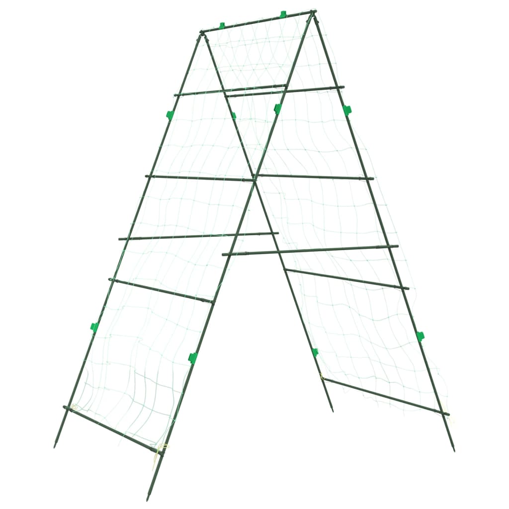 vidaXL Garden Trellises for Climbing Plants 4 pcs A-Frame Steel 4