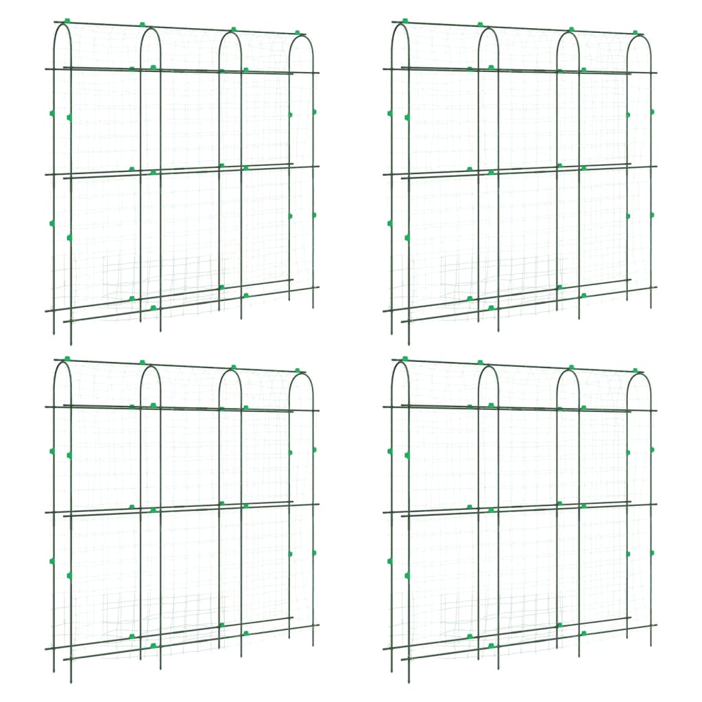 vidaXL Garden Trellises for Climbing Plants 4 pcs U-Shape Steel 2