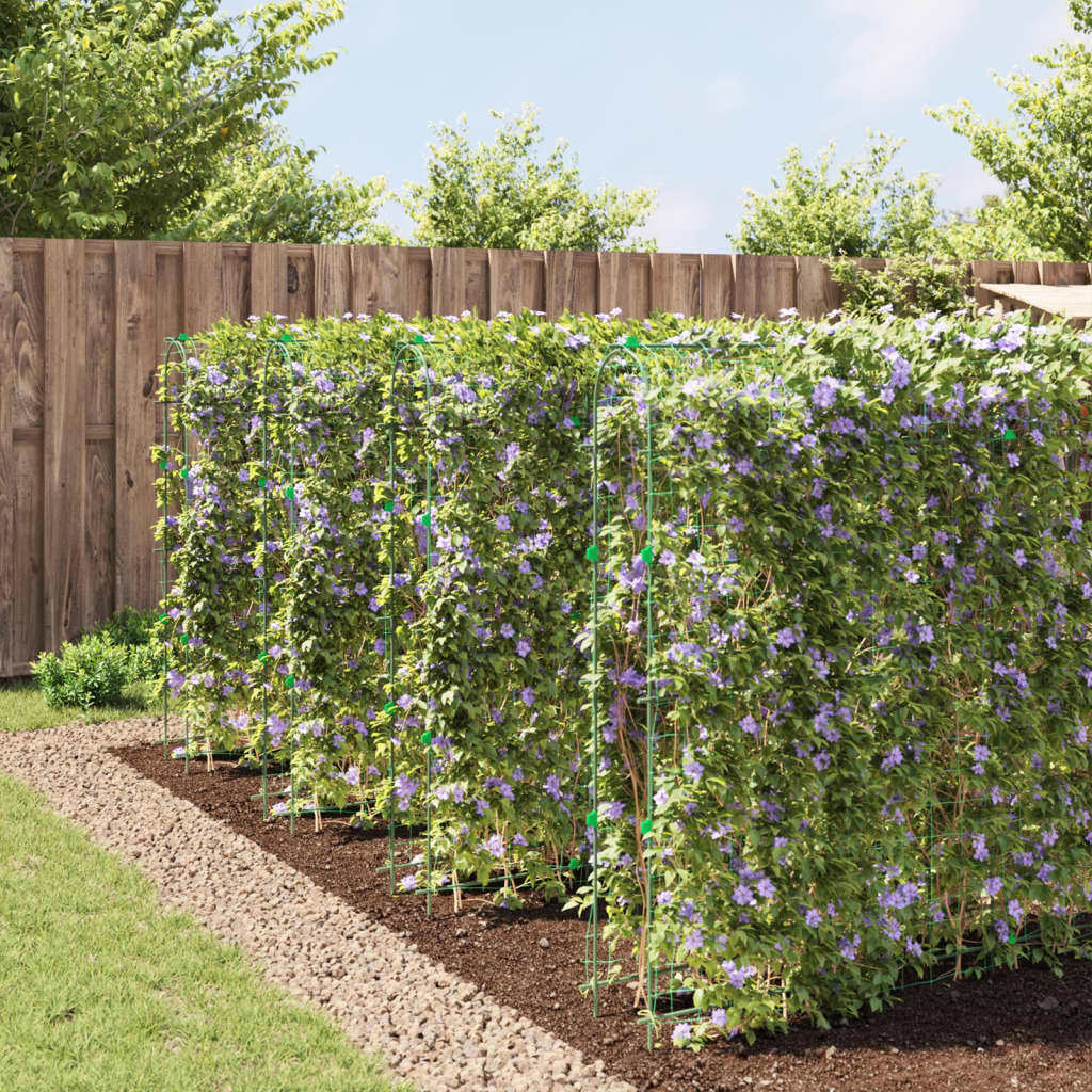 vidaXL Garden Trellises for Climbing Plants 4 pcs U-Shape Steel 3