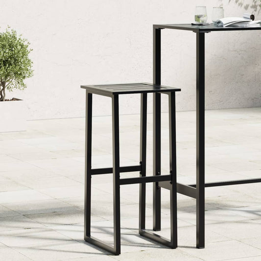 Bar Stools Black 38x38x80 cm Powder-coated Steel 2
