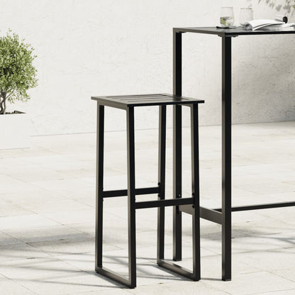 vidaXL Bar Stools 4 pcs Black 38x38x80 cm Powder-coated Steel 1