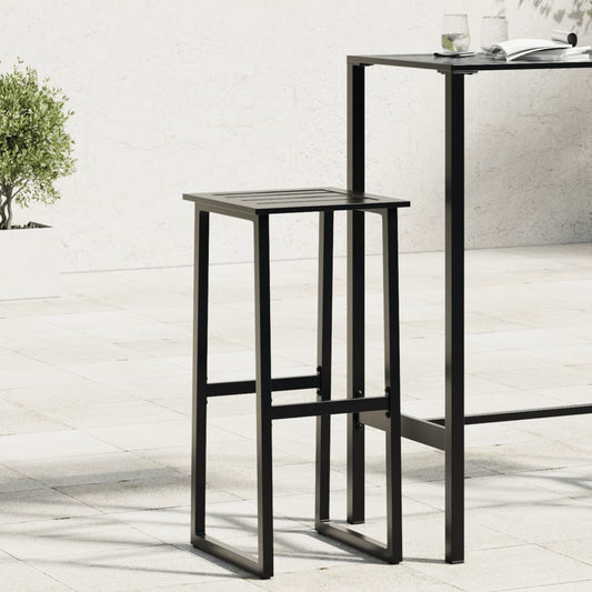 vidaXL Bar Stools 4 pcs Black 38x38x80 cm Powder-coated Steel 1