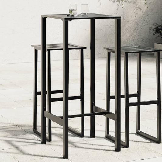 Bar Table Black Powder-coated Steel 50 cm 50 cm