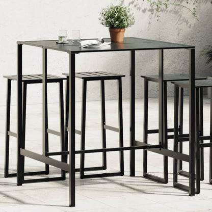 Bar Table Black Powder-coated Steel 100 cm 100 cm
