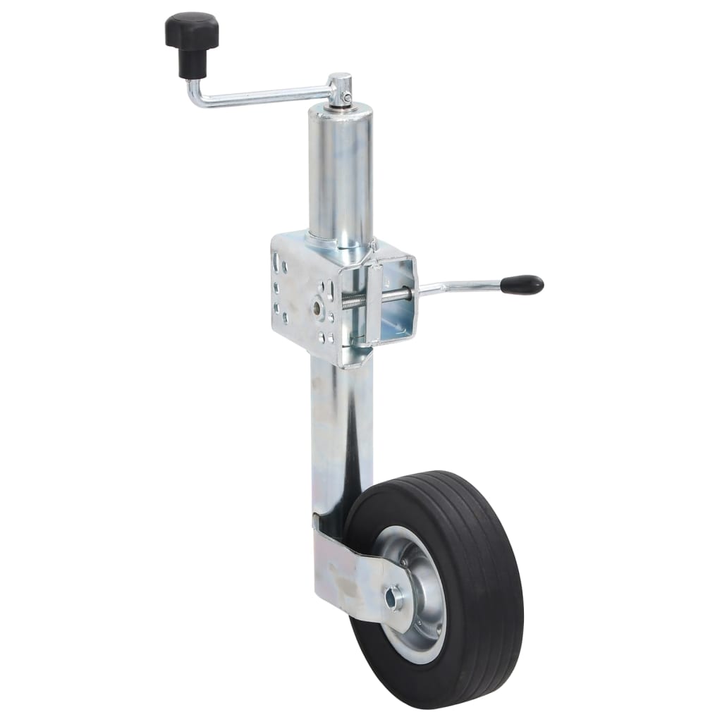 Trailer Jack Wheel 60 mm with 2 Support Tubes and 3 Split Clamps Jockey wheel + clamp