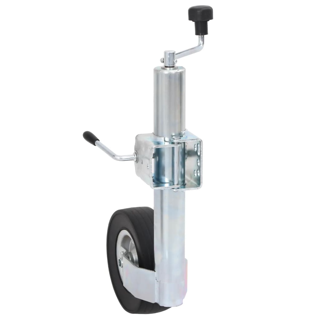 Trailer Jack Wheel 60 mm with 2 Support Tubes and 3 Split Clamps Jockey wheel + clamp