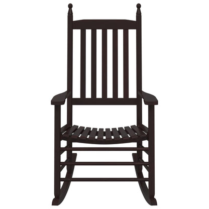 vidaXL Rocking Chairs with Curved Seats 2 pcs Brown Solid Wood Poplar 5