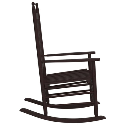 vidaXL Rocking Chairs with Curved Seats 2 pcs Brown Solid Wood Poplar 6