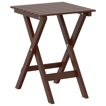 vidaXL Rocking Chairs 2pcs with Foldable Table Brown Solid Wood Poplar 4