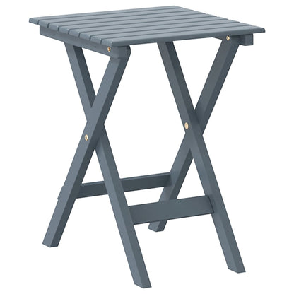vidaXL Rocking Chairs 2pcs with Foldable Table Grey Solid Wood Poplar 4