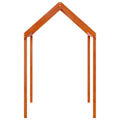 Kids' Bed Roof 207x95.5x159 cm Solid Wood Pine Wax brown 159 cm 95.5 cm