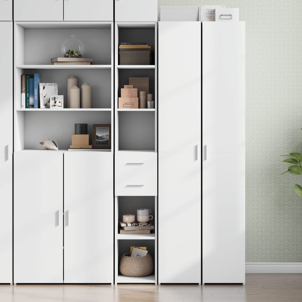 Highboard 30x42.5x185 cm Engineered Wood White