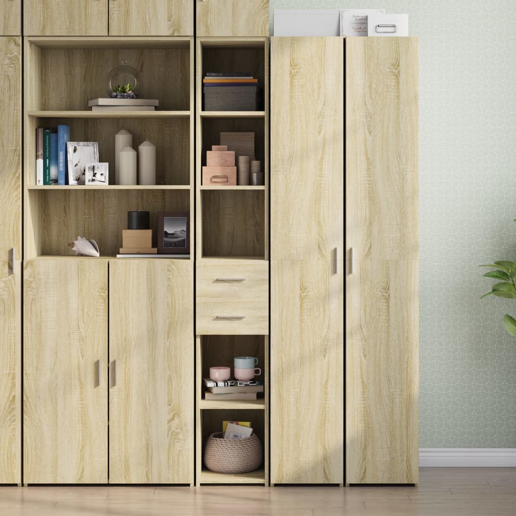 Highboard 30x42.5x185 cm Engineered Wood Sonoma oak