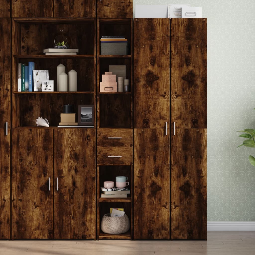 Highboard 30x42.5x185 cm Engineered Wood Smoked oak