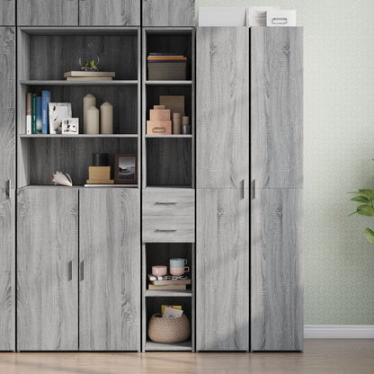 Highboard 30x42.5x185 cm Engineered Wood Grey sonoma