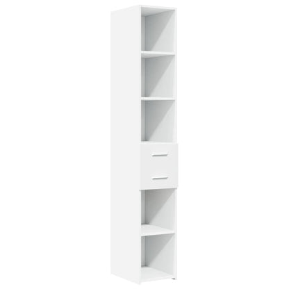 vidaXL Slim Storage Cabinet White 30x42.5x225 cm Engineered Wood 6
