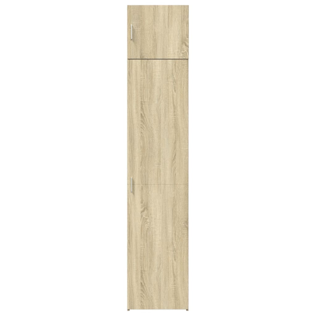 vidaXL Slim Storage Cabinet Sonoma Oak 45x42.5x225 cm Engineered Wood 4